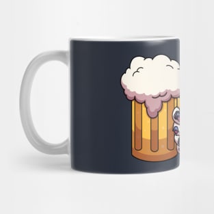 Zombie Hand Holding Beer Cartoon Mug